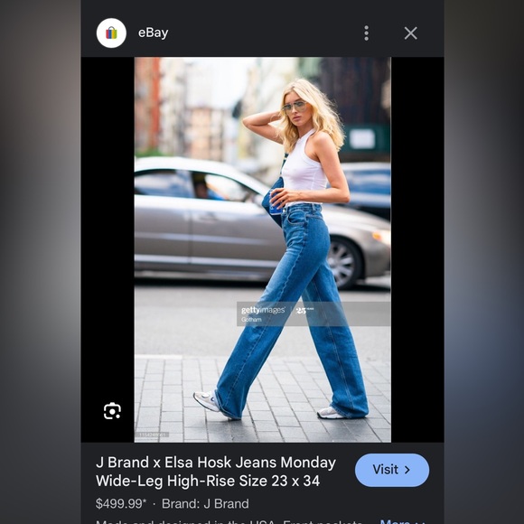 Elsa Hosk J Brand Monday Jean - Picture 2 of 8